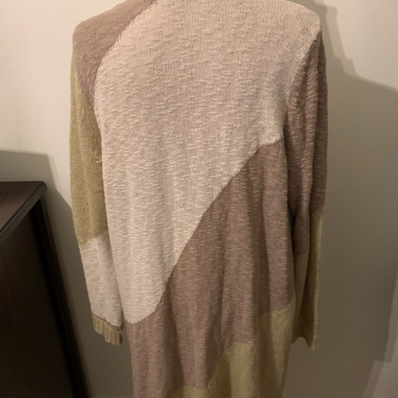 Chico’s Tunic Cardigan. Beautiful Pattern & Colors. Never Worn. Chico’s Sz 2 - Picture 3 of 10